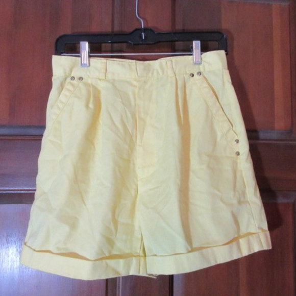 ALEXIDA Yellow Polyester/Cotton Shorts Size 11/12 - Picture 1 of 3
